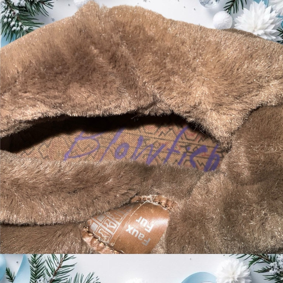 Blowfish Brown Faux Fur Faux Leather Snap Buckle Ankle Boots Women Sz 7 - Picture 6 of 9